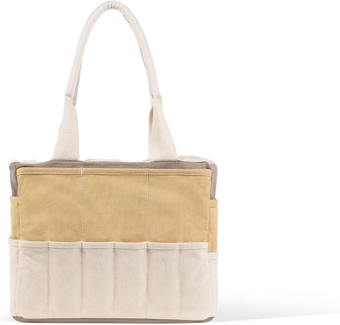 Soolla Studio Bag: Art Supply Storage Organizer & Pottery Tool Bag, Washable Tote, Yarn Bag, Crochet, 30 Pockets, 15+ Colors