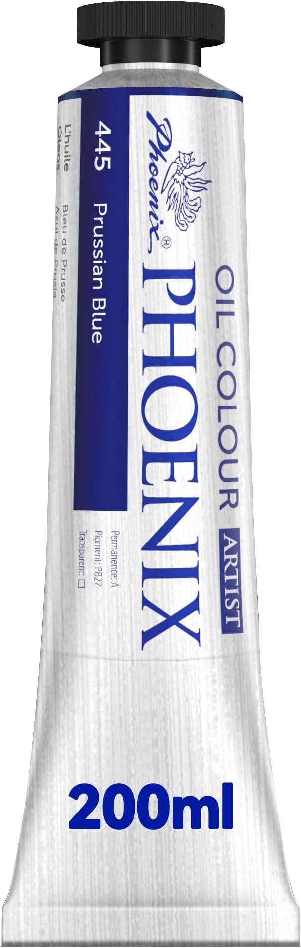 PHOENIX Prussian Blue Oil Paint - 200ml / 6.75 Fl oz | Single Large Tube, Artist Quality, Oil Based, For Professionals