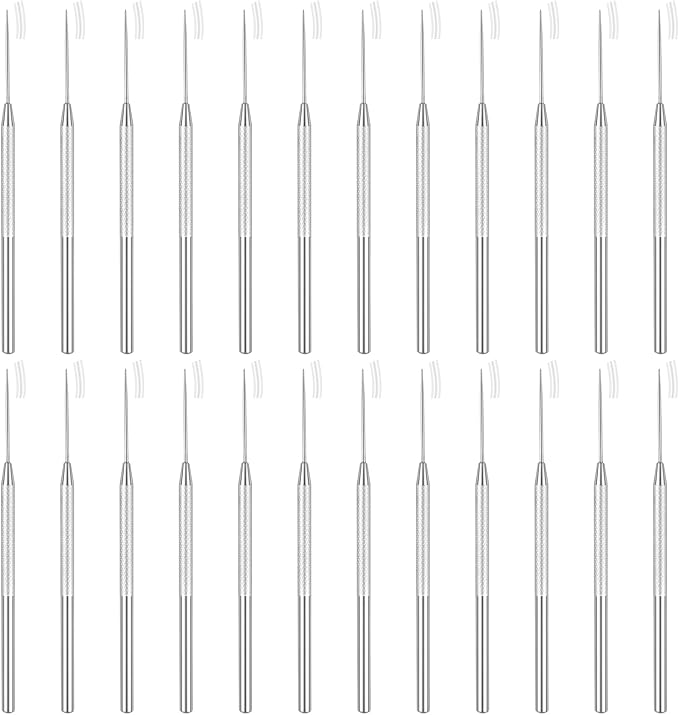 24 PCS Ceramic Clay Needle Tools, Pottery Sculpture Needle Detail Tools, Polymer Clay Tools Pottery Tools, Stainless Steel Sculpting Tools Supplies for Carving Texture Art