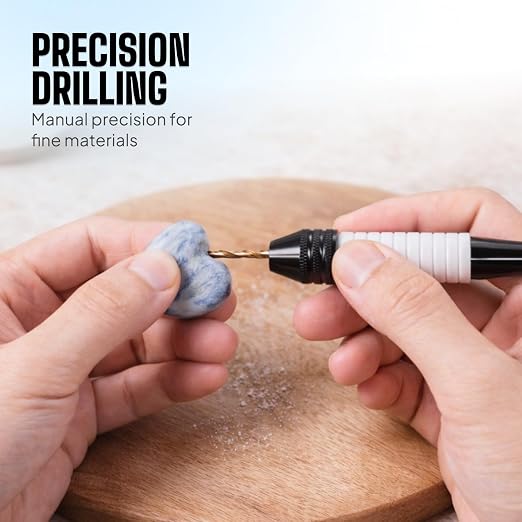 Micro Drill Bits Set with Pin Vise Hand Drill Manual, Jewelry Drill Kit