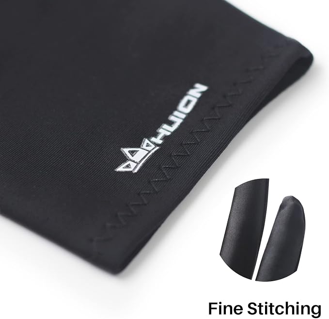 HUION GL02 Large Size Artist Drawing Glove, Left or Right Hand | Two-Finger Elastic Lycra Glove for Drawing Tablets and Paper Sketching, Reduces Friction