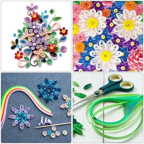 PATIKIL 240pcs Quilling Strips Paper 1/8"(3mm) 21"(54cm) Origami Paper Quilling Strip for Art DIY Hand Craft Christmas, Dusty Blue