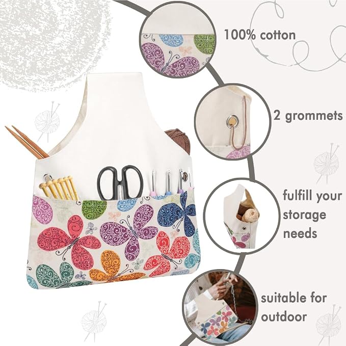 TOGETRUE Yarn Bag, Knitting Crochet Tote Bag, Yarn Storage Bag Organizer