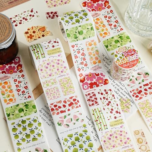 Washi Tape Stickers for Journaling Supplies,Flower Scrapbook Stickers