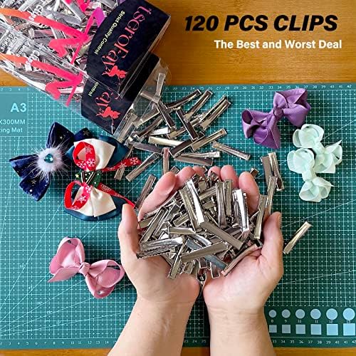 TseroFay Metal Plain Small Alligator Clips for Bows Crafts DIY Silver Bulk