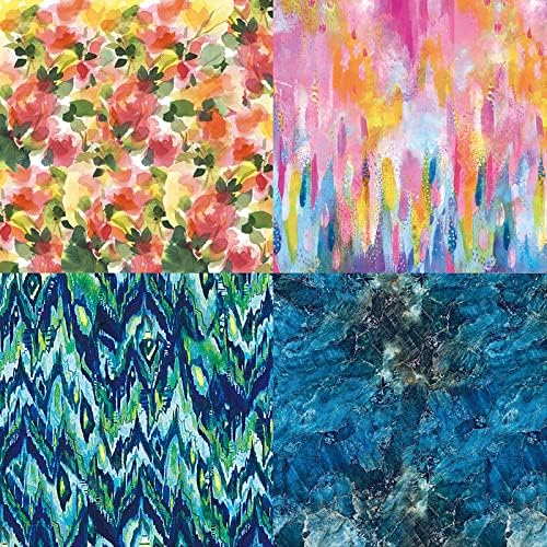 Scrapbook Paper Pad 6x6 Floral Colored Designs, Single-Sided Decoupage Sheets, Colorful Cardstock for DIY Scrapbooking, Backgrounds, Cardmaking, Junk Journal Craft Supplies - 24 Pcs