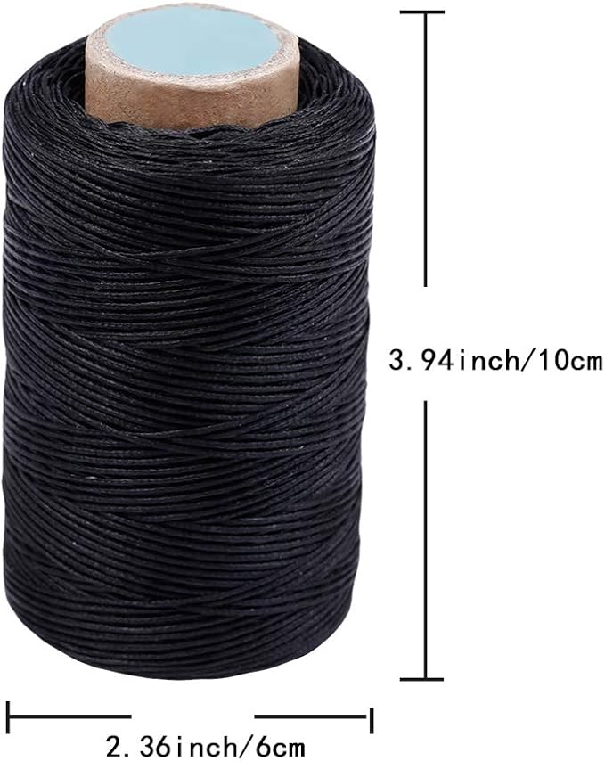 284Yards Leather Sewing Waxed Thread, 0.8mm Waxed Thread for Bookbinding | Waxed Thread for Bookbinding, Upholstery Thread Heavy Duty, Wax String for Leather Craft DIY/Bookbinding/Shoe Repairing