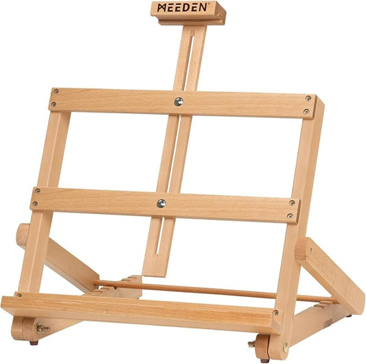 MEEDEN Heavy Duty H-Frame Eaesl: Tabletop Easel 6 Adjustable Position