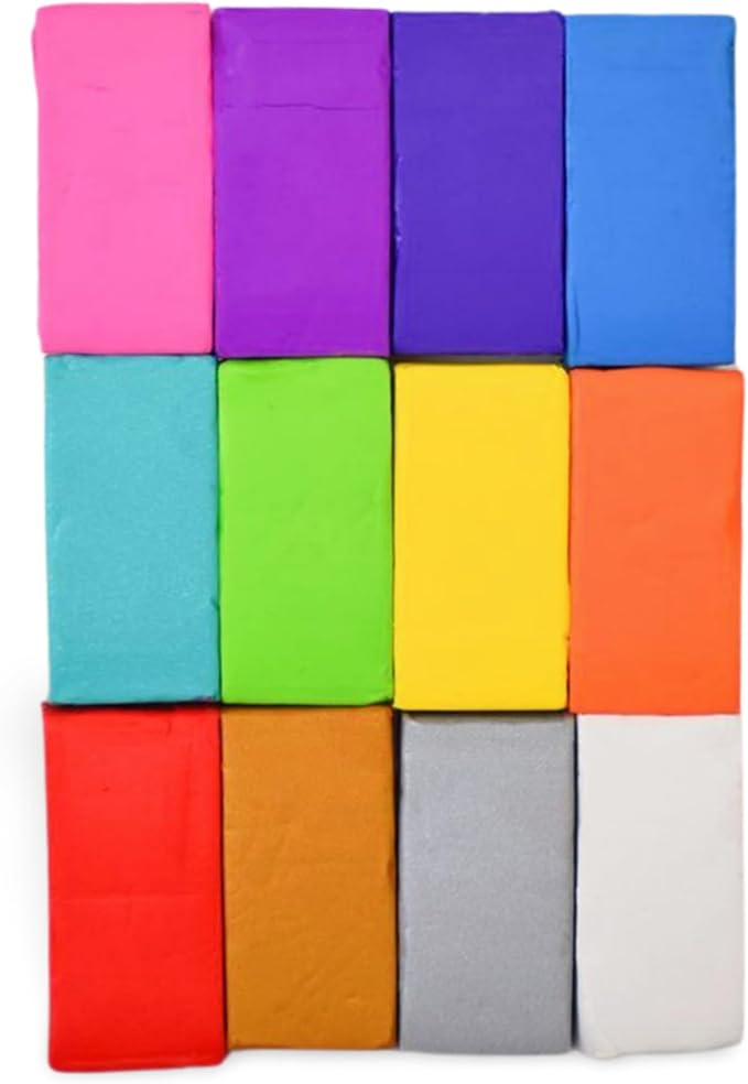 Sculpey III 12 Bright Colors of Polymer Oven-Bake Clay, Non Toxic 12 oz., great for modeling, sculpting, holiday, DIY & school projects.Great for kids & beginners, Multicolor, S3 VMB-6
