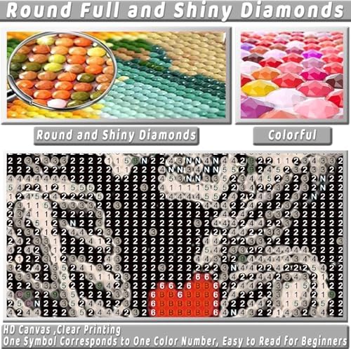 Skull Diamond Art Kits for Adults Funny Diamond Painting Kit for Beginner