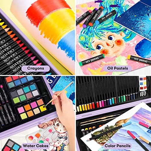 iBayam Art Case (150 pcs), Coloring Painting Art Kit, Travel Activity Set
