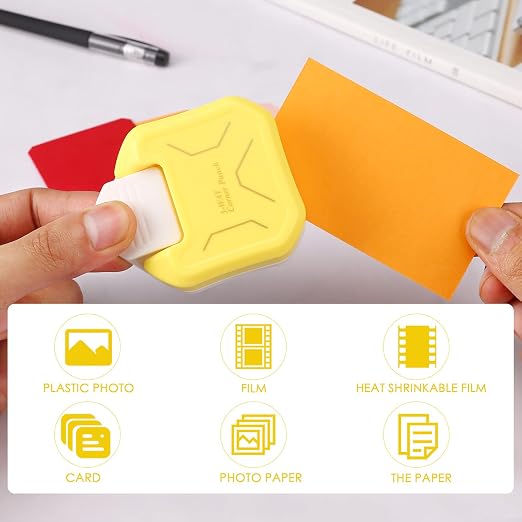 3 Way Chamfer Corner Punch, 3 in 1 Craft Paper Corner Cutter for Paper Crafts, Laminate, Cardstock, Business Card, DIY Projects, Photo, Card Making and Scrapbooking