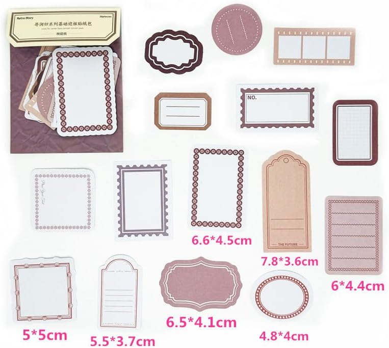 180pcs Scrapbooking Paper Stickers Decorative Label for Journal Supplies