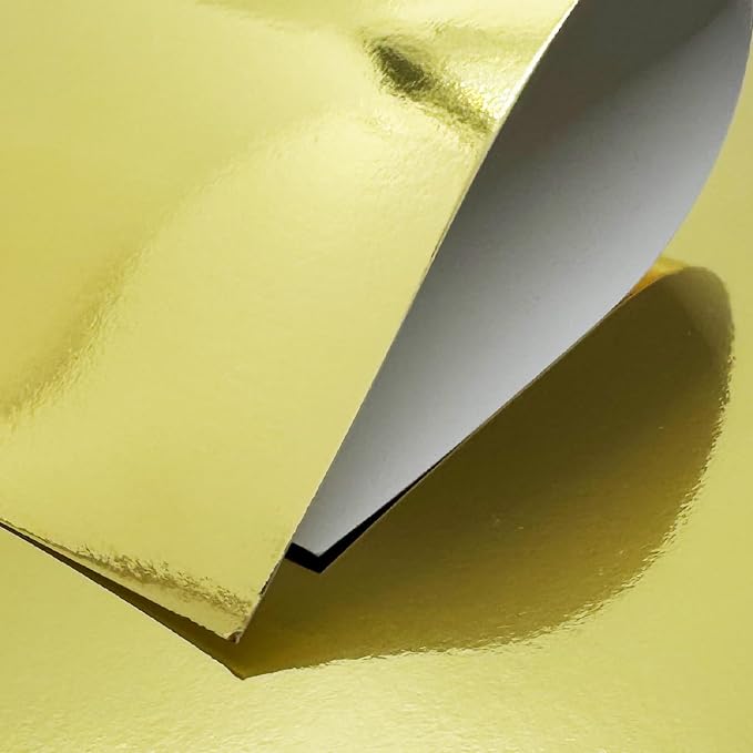 25 Sheets Metallic Gold Cardstock Paper Cardstock 8.5 x 11 Shimmer Sheets 250gsm/92lb Heavyweight Scrapbook Paper for Certificates, Invitations, Greeting Cards, Crafts, Graduations