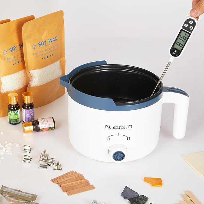 Scented Candle Making Starter Kit with Glass Jars for Adults | DIY complete candle maker set includes electric wax melter, jars, fragrances and dyes to make your own wax melts kit