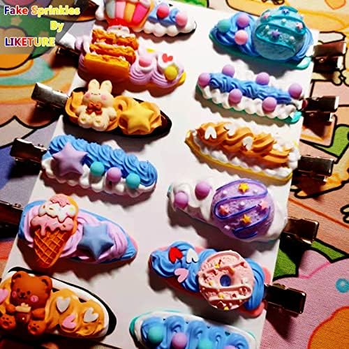 LIKETURE Fake Sprinkles 110g Polymer Clay Sprinkles for Slime Resin Faux Sprinkles Craft Fake Candy Sprinkle for Shaker Card Phone Case DIY Crafts for Independence Day (American Flag-110G)