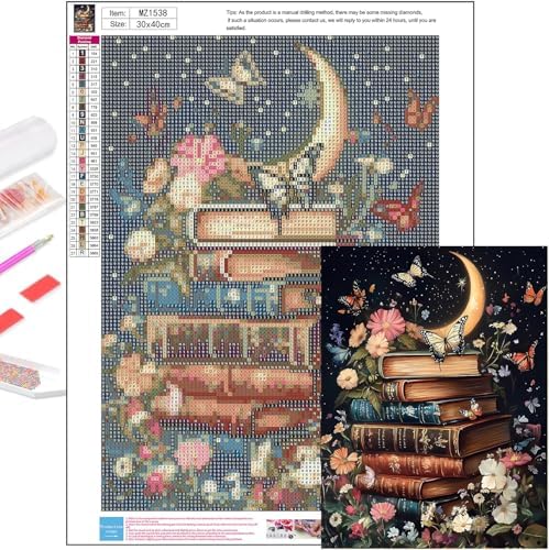 Axquilon Book Diamond Art Kits for Adults 12x16 inch