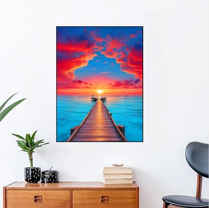 ijbnhd Sunset Diamond Art Kits for Adults 12x16in