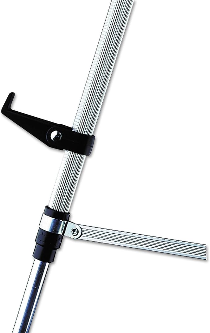 Quartet Easel, Aluminum, Lightweight, Telescoping, 66" Max. Height, Supports 25 lbs, Silver Finish (50E)