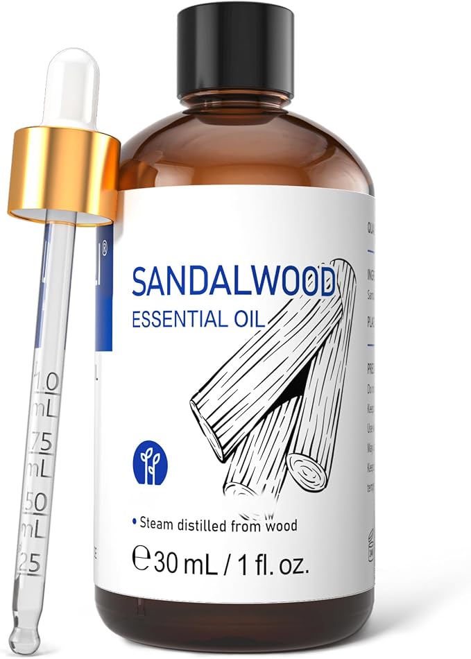 HIQILI Sandalwood Essential Oils for Skin, Diffuser & Candle Soap Making
