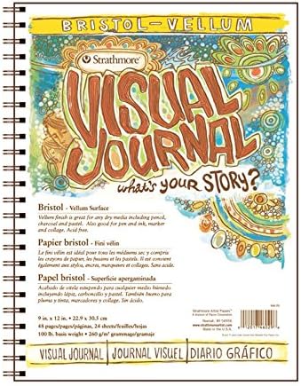 Strathmore 300 Series Visual Bristol Journal, 9"x12" Vellum, Wire Bound, 24 Sheets