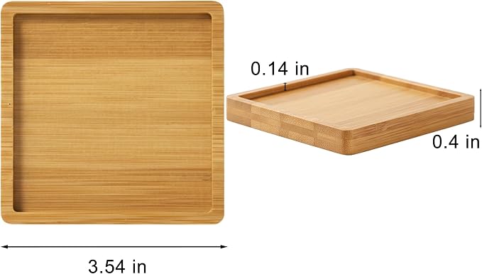 Bamboo Coasters for Crafts, 20 Pcs 3.54" Square Mosaic Blanks | Bulk-ready bases for mosaic tile art, DIY resin projects, classroom crafts, workshops and handmade coasters