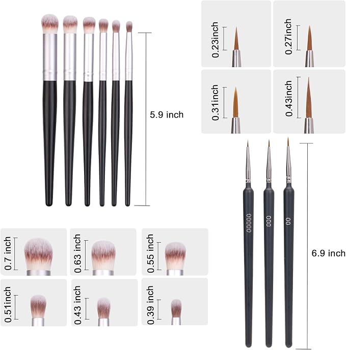Yoseng Drybrush Set with Miniature Paint Brushes-10 Pc Premium Art Paintbrush Set for Tabletop & Wargames Miniatures,Citadel,Figurine, 40k,Ideal for Detailing - 10 Different Size