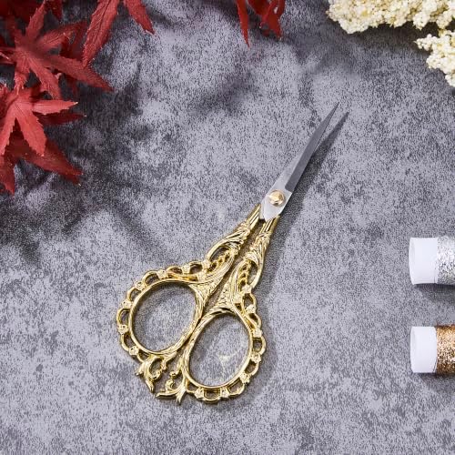 Embroidery Scissors,4.6" Sharp Tip with Premium Leather Sheath
