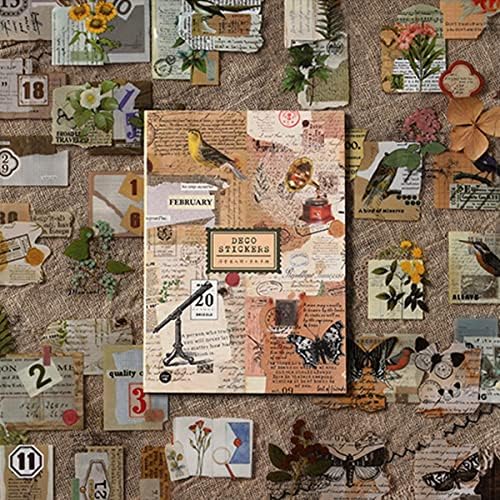 Vintage Stickers 20 Sheets Scrapbooking Supplies Journaling Decals (Nature)