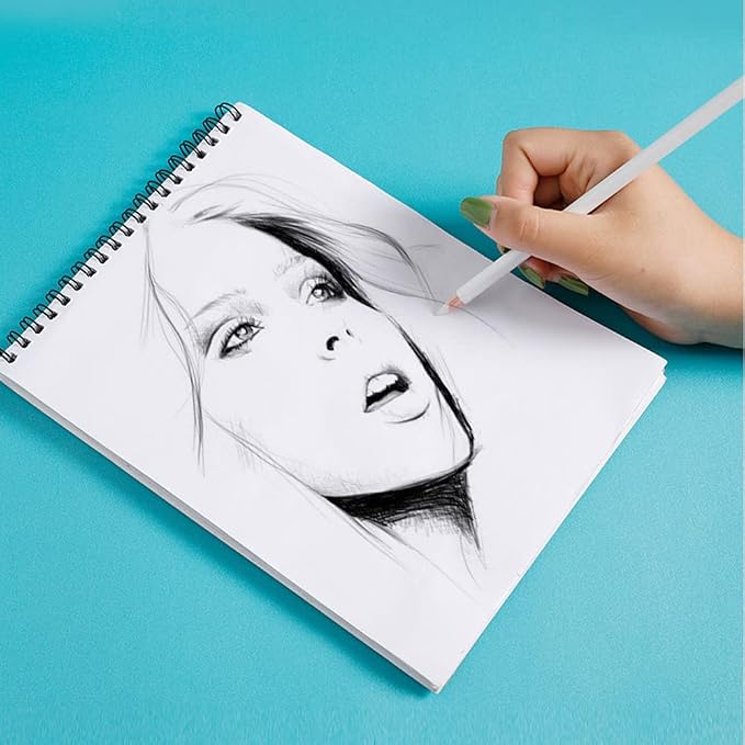 leuapl 6PCS Artist Eraser Pencils Wooden Sketch Highlight Painting Erasing Pen Student Limner
