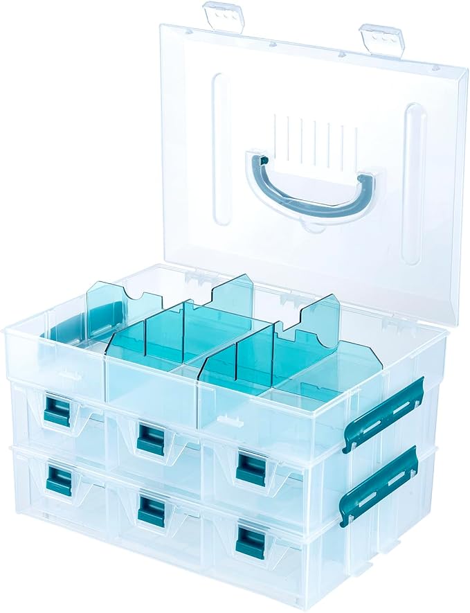 MyGift 11 Inch Craft Storage Organizer Case With 6 Drawers
