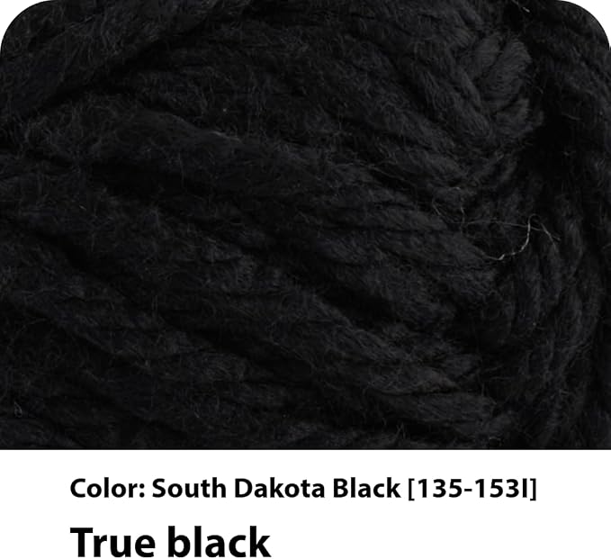 Lion Brand Yarn Hometown Yarn, Super-Bulky Yarn for Knitting, Crocheting, and Crafting, 3 Pack, Oakland Black | Super Bulky Acrylic Fiber for Warm Crochet Blankets, Knit Winter Hats, Chunky Cardigans, Soft Scarves, Weaving