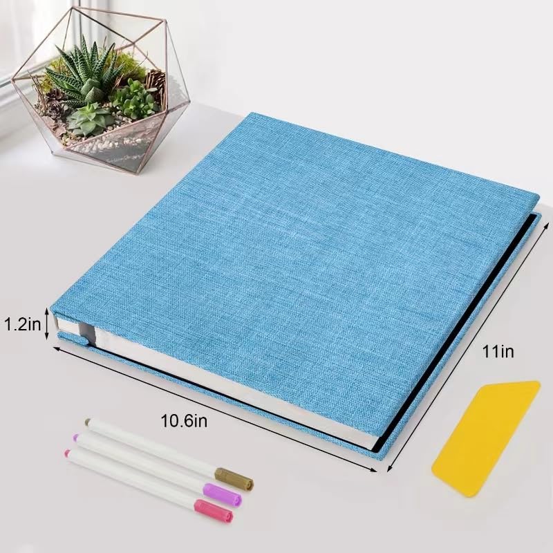 Zesthouse Photo Album Self Adhesive Pages, 60 Pages Magnetic Scrapbook Albums with Sticky Page, Photos Album Holds 8x10 & 5X7 & 4x6 & 6x8 & 3x5, Large Picture Book Ideal Gift for Family Wedding Baby