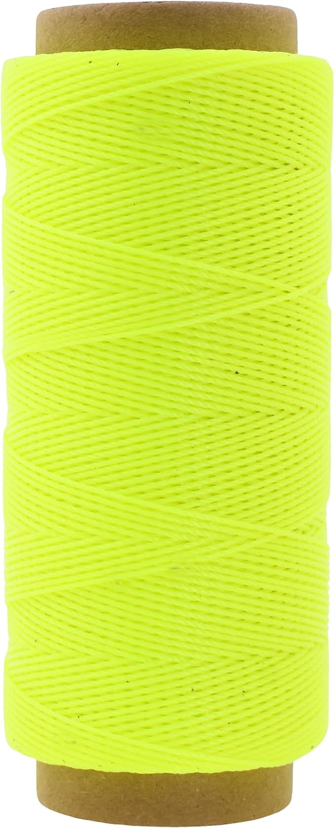 Mandala Crafts 130M 0.55mm Lime Green Round Waxed Thread for Leather Sewing