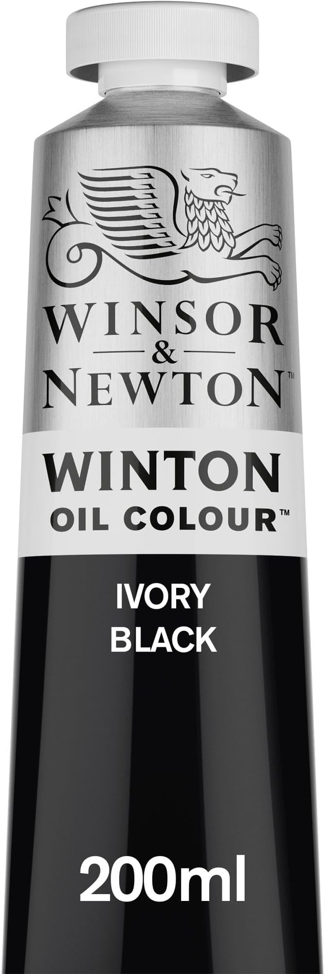 Winsor & Newton Winton Oil Color, 200ml Tube, Ivory Black | High-quality pigments, Durable, Lightfast, Permanent, Uniform Consistency, Great Pigment Load