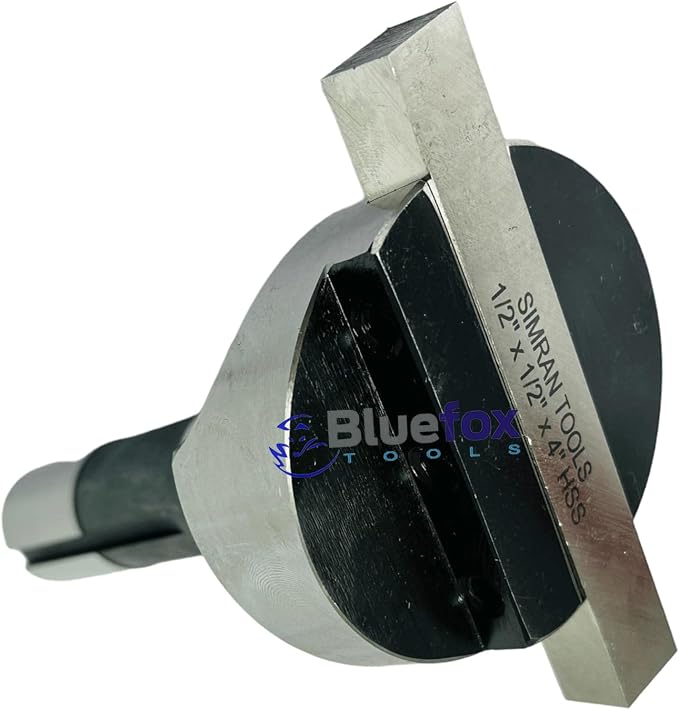 2.5" Inches Head Diameter Fly Cutter R8 Shank Milling Machine | 1/2" x 1/2" x 4" Square HSS Tool Bit | Hardened Steel