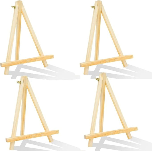 ANDES 9In Wood Tabletop Painting Easels 6 Pack, Arts & Crafts Display Stand