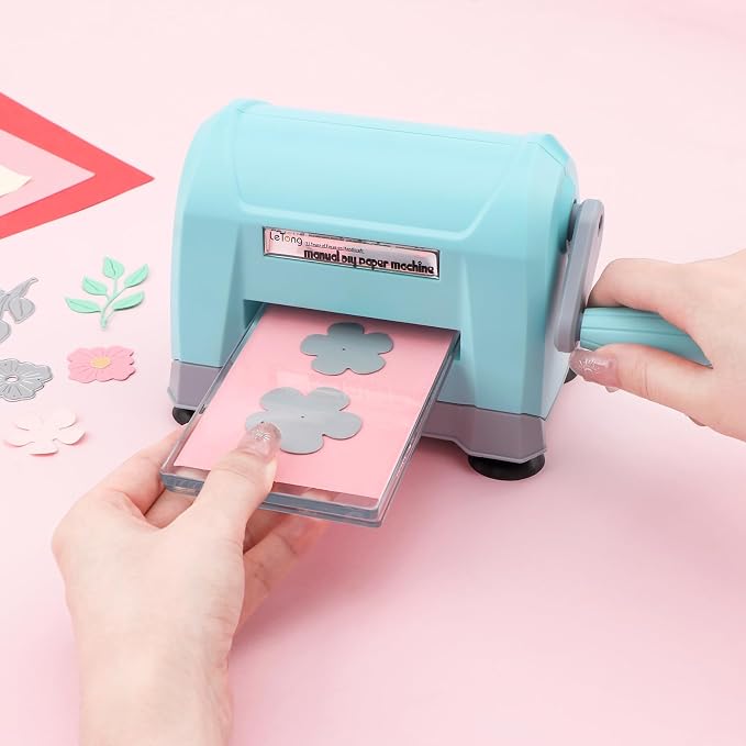 BAOFALIMini Manual Die Cutting Machine; Portable Die Cut and Embossing Machinefor DIY Die Cutting Embossing Paper Card Craft Scrapbooking Dies Cutter Photo Album Decorative Craft Scrapbooking Supplies