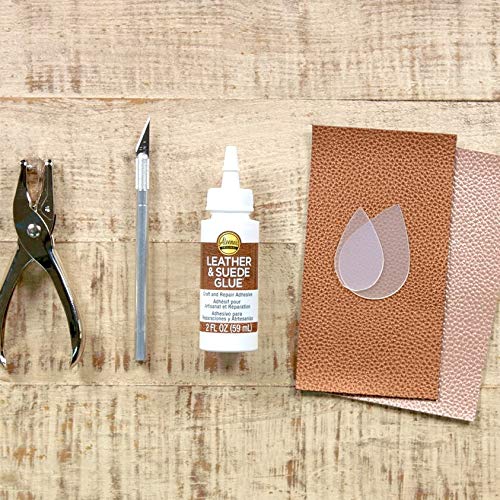 Aleene's Leather & Suede Glue, Adhesive for Crafts, Embellishments, Light Repairs, Leather Projects 2 fl oz