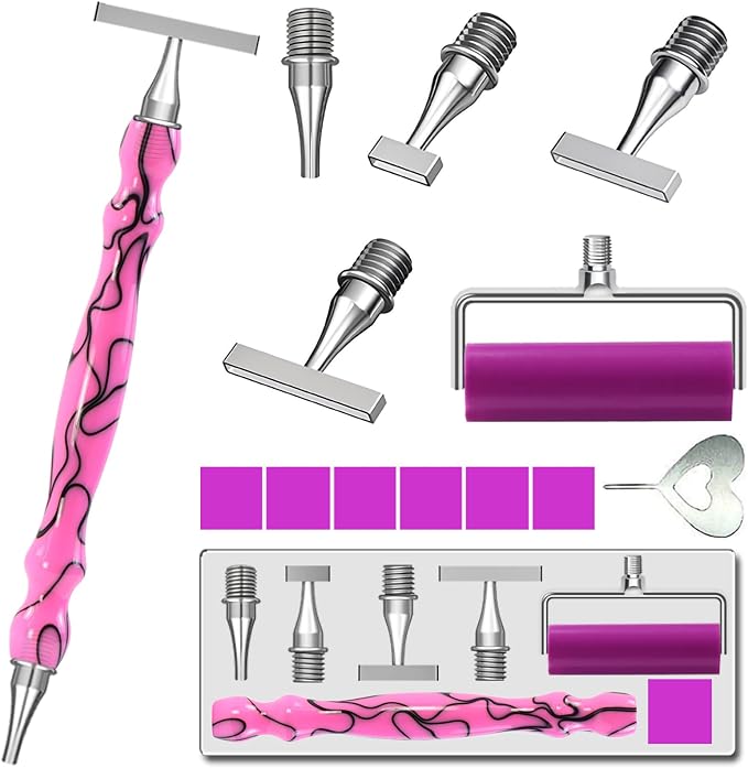 LEIYULY 13PCS Thin Diamond Art Pens, with 1,3,6,9 Thin Stainless Steel Nibs