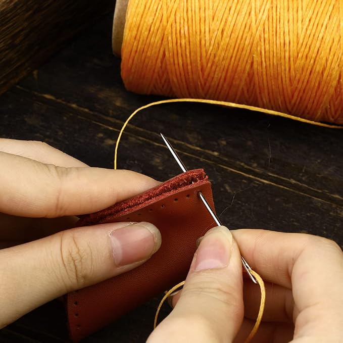 284Yards Leather Sewing Waxed Thread, 0.8mm Waxed Thread for Bookbinding | Waxed Thread for Bookbinding, Upholstery Thread Heavy Duty, Wax String for Leather Craft DIY/Bookbinding/Shoe Repairing