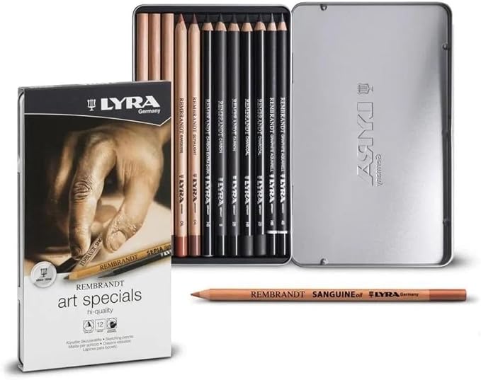 LYRA Rembrandt Art Specials, Fine Art Sketching Set, 12 Assorted Pencils, Ideal for Professionals & Students