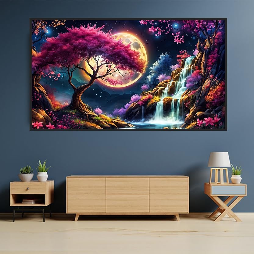 Benjenes Large Diamond Art Kits for Adults, Sakura Landscape Kits