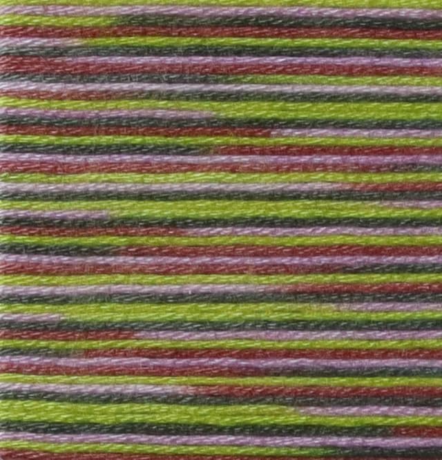 KCS Big skeins of 25 Meters Size 25 Color Variegated Cross Stitch Stranded Threads,6 skeins,4509