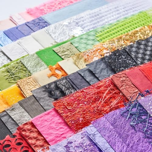 Scrapbook Supplies 208 Sheets Textured Scrapbooking Papers with Mesh Fabric