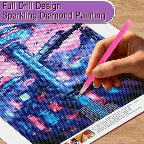 DOZEEZOP 4-Pack Diamond Art Kit for Adults, 5D Diamond Painting 12x16 Inch | Mushroom pictures, Full Round Drills, Home Wall & Shelf Decor, Beginner-Friendly DIY Craft, Stress Relief, All-Occasion Gift