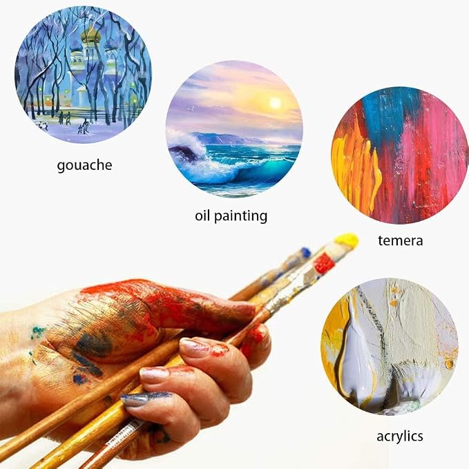 Dele 100 Pack Mini Canvas Panels 4x4 Artist Canvas Boards, Double-Wrapped Acid Free Small Art Canvas Value Pack for Oil & Acrylic Painting.