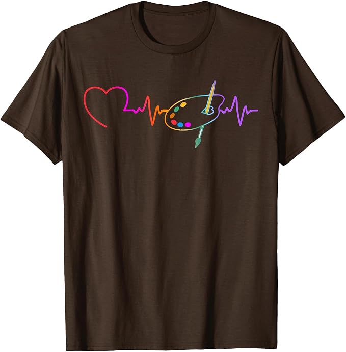 Funny Paint Palette Brush Artist Painter Art Teacher Men Kid T-Shirt