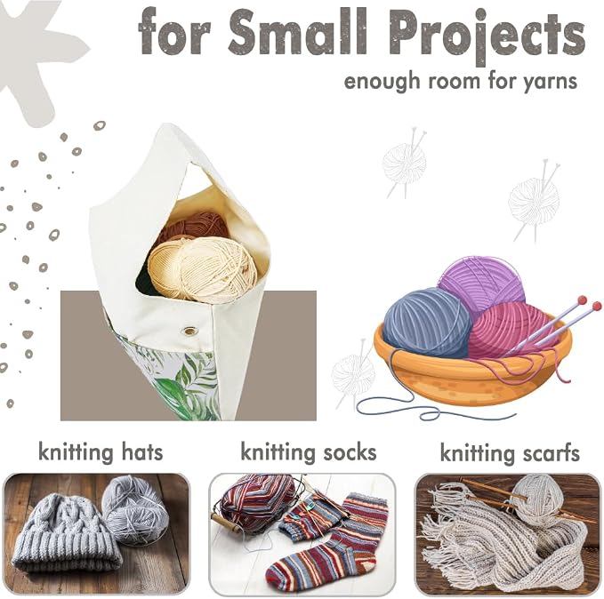 TOGETRUE Yarn Bag, Knitting Crochet Tote Bag, Yarn Storage Bag Organizer