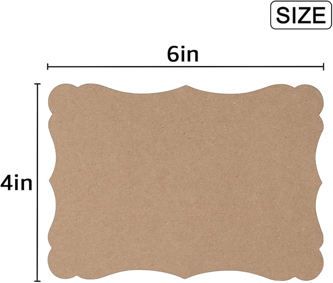 50 Pack Blank Kraft Greeting Cards, Kraft Color, 4x6IN
